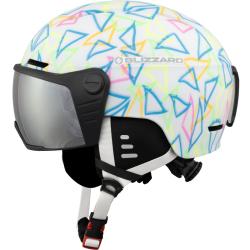 Blizzard Flash Visor junior white/multicolor lyžařská přilba se štítem