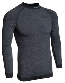 Blizzard Mens long sleeve merino wool anthracite