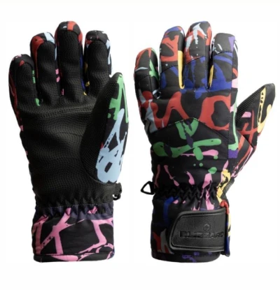 Blizzard Spark junior ski gloves black/multicolor lyžařské rukavice