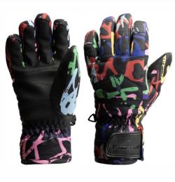 Blizzard Spark junior ski gloves black/multicolor lyžařské rukavice