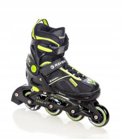 Raven Pulse black/lemon dětské brusle 2v1