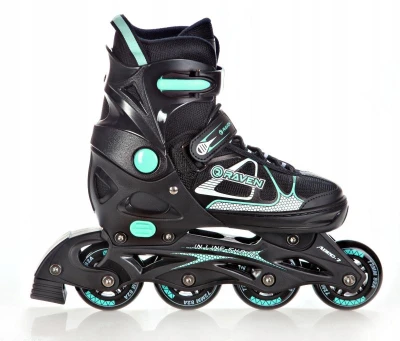 Raven Spirit black/mint dětské brusle 2v1