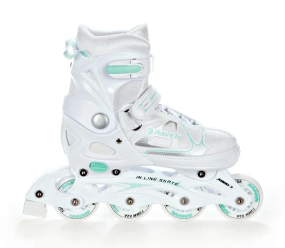 Raven Spirit white/mint dětské brusle 2v1
