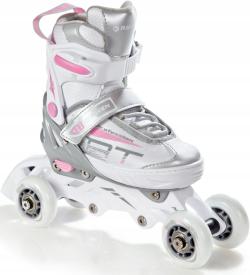Raven Profession white/pink dětské brusle 4v1
