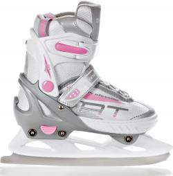 Raven Profession white/pink dětské brusle 4v1