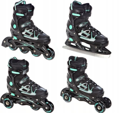 Raven Spirit black/mint dětské brusle 4v1 Raven Spirit black/mint dětské brusle 4v1