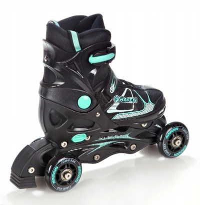 Raven Spirit black/mint dětské brusle 4v1
