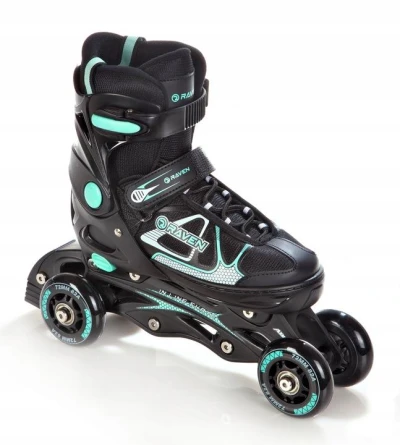 Raven Spirit black/mint dětské brusle 4v1