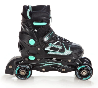Raven Spirit black/mint dětské brusle 4v1