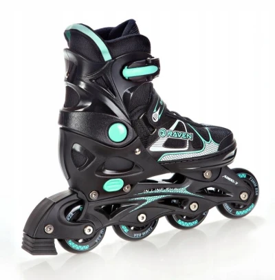 Raven Spirit black/mint dětské brusle 4v1