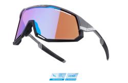 Force ATTIC šedo-čierne cyklistické okuliare - ružové kontrastné sklo + šatka Force