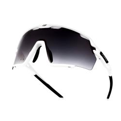 Force CYCLONE bílé cyklistické brýle , černé přechodové sklo
