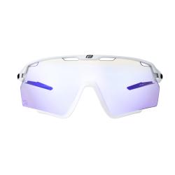 Force CYCLONE biele cyklistické okuliare, modré fotochromatické sklo
