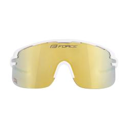 Force EPIC bílé, žluté zrc. sklo - cyklistické brýle