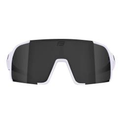 Force GLARE bílé, černé zrc. sklo cyklistické brýle