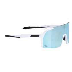Force GLARE bílé, modré zrc. sklo cyklistické brýle