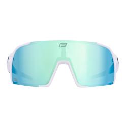 Force GLARE bílé, modré zrc. sklo cyklistické brýle