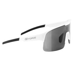 Force SPIRE bílé cyklistické brýle, černé zrc. sklo
