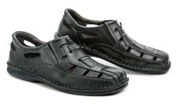 Bukat 276 tmavě šedé pánské letní polobotky