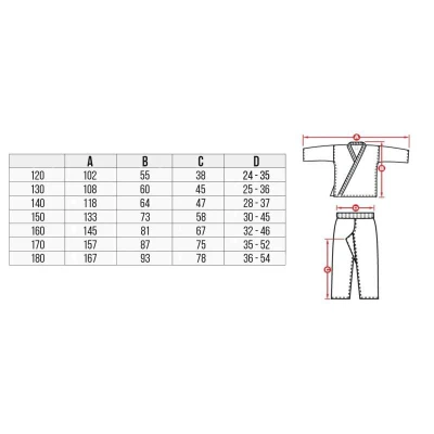 BUSHIDO Dětské kimono DBX ARK-3102, 130 cm (VÝPRODEJ)