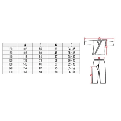 BUSHIDO Dětské kimono DBX ARK-3102, 150 cm