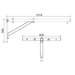 BUSHIDO Nástěnný držák boxovacího pytle DBX 102 cm, 150 kg