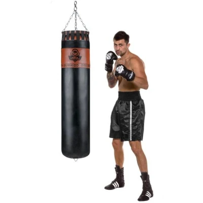 BUSHIDO Profesionální kožený boxovací pytel DBX Sovereign 140/45cm 50kg