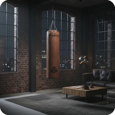 BUSHIDO Retro boxovací pytel DBX Spartan 150 x 40 cm, 50 kg