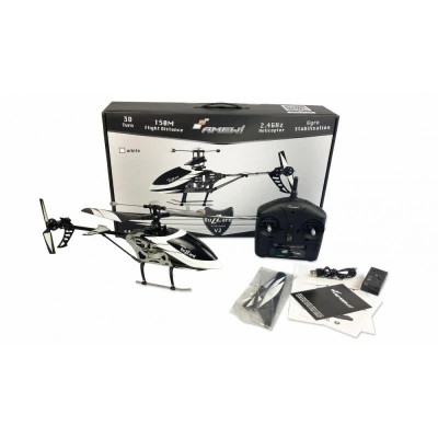 BUZZARD V2 jednorotorový vrtulník se stabilizací, 4ch, RTF, 2,4 GHz, bílý + sleva 300,- na příslušenství