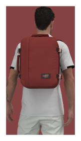 CabinZero Classic 28L Sangria red batoh