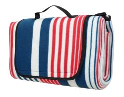 CALTER Pikniková deka Duos 170x150 cm alu fólia pruhy modro-červené