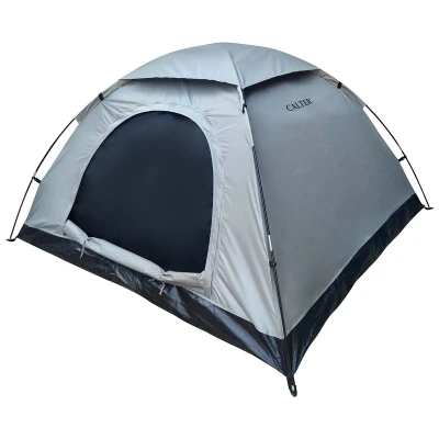 CALTER Stan pro 3 osoby jednoplášťový 210 x 180 x 110 cm stříbrný