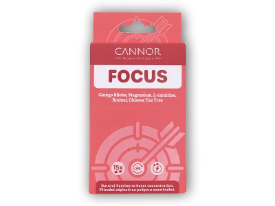 Cannor Focus přírodní náplast na podporu soustředění 15 ks