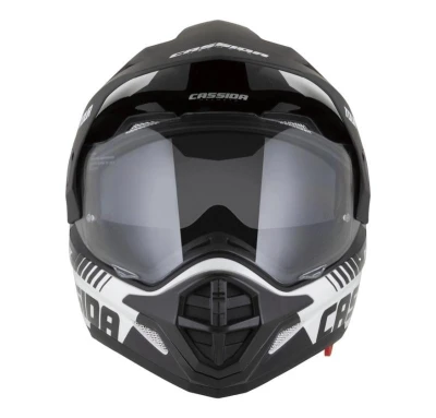 Cassida Enduro přilba Tour 2.0 Dual bílo-černá s černým matným kšiltem + sleva 300,- na příslušenství