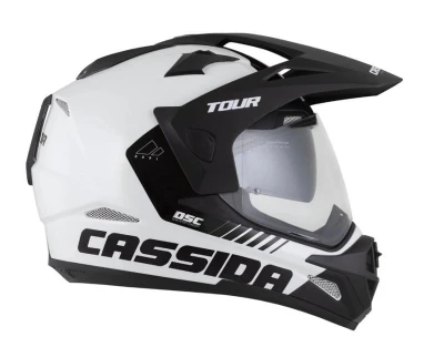 Cassida Enduro přilba Tour 2.0 Dual bílo-černá s černým matným kšiltem + sleva 300,- na příslušenství