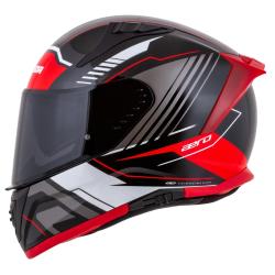 Cassida Integrální helma na motorku Aero Drome černo-červeno-bílo-šedá