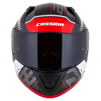Cassida Integrální helma na motorku Aero Drome černo-červeno-bílo-šedá