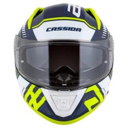Cassida Integrální helma na motorku Aero Drome modro-fluo žluto-světle modro-bílá