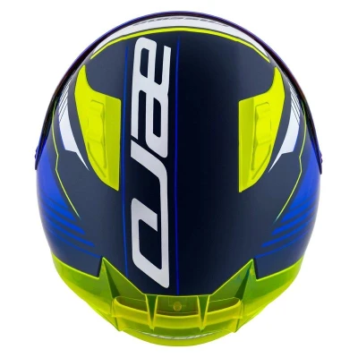 Cassida Integrální helma na motorku Aero Drome modro-fluo žluto-světle modro-bílá