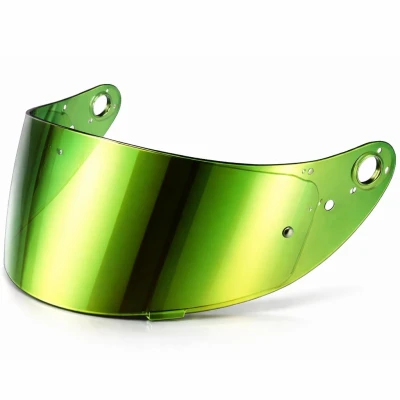CASSIDA REVO zrcadlově zelené plexi na motorku pro helmy Orbit s přípravou pro Pinlock