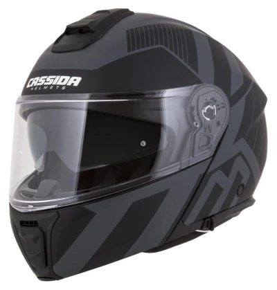 CASSIDA Modulo 2.1 Profile Vision matná černo-šedo reflexní výklopná helma na motorku