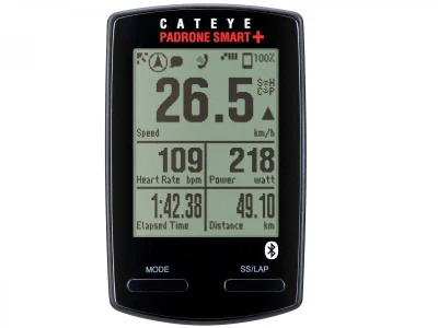 CATEYE Cyklopočítač CAT Padrone Smart+ (SC100B W/SPDCDCHR) (černá)