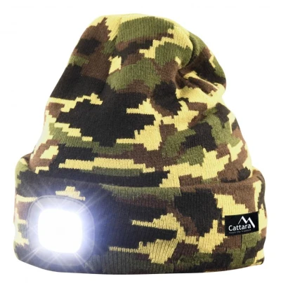 Cattara Čepice ARMY s LED svítilnou USB nabíjení Cattara Čepice ARMY s LED svítilnou USB nabíjení