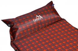 Cattara Karimatka samonafukovací 190x60x3,8cm s polštářem KILT červená