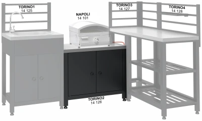 Cattara Modul skříňka pod gril TORINO 2 pro venkovní kuchyň 80x47x69cm