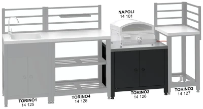 Cattara Modul skříňka pod gril TORINO 2 pro venkovní kuchyň 80x47x69cm