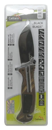 Cattara Nůž zavírací BLACK BLADE s pojistkou 21,7cm