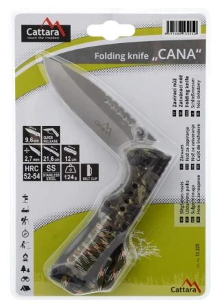 Cattara Nůž zavírací CANA s pojistkou 21,6cm