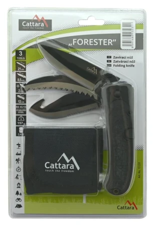 Cattara Nůž zavírací FORESTER 3in1 21cm (VÝPRODEJ)
