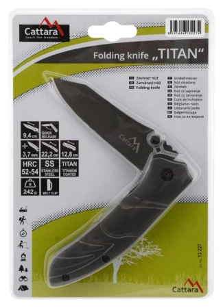 Cattara Nůž zavírací TITAN s pojistkou 22cm